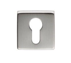 Manital Euro Profile Escutcheon On Square Rose, Satin Chrome (Sold In Singles)