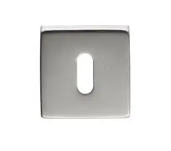 Manital Standard Profile Escutcheon On Square Rose, Satin Chrome (Sold In Singles)