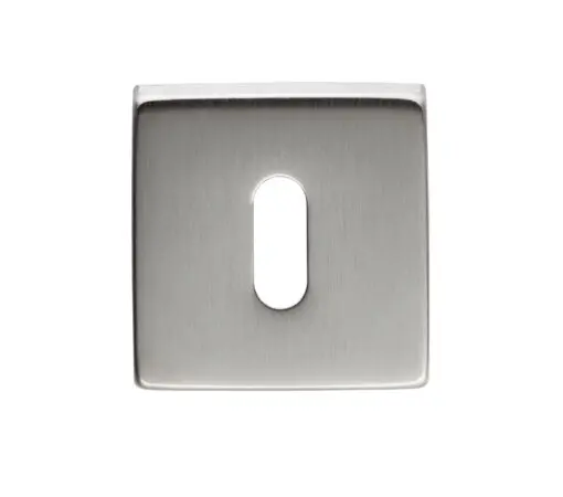 Manital Standard Profile Escutcheon On Square Rose, Satin Chrome (Sold In Singles)