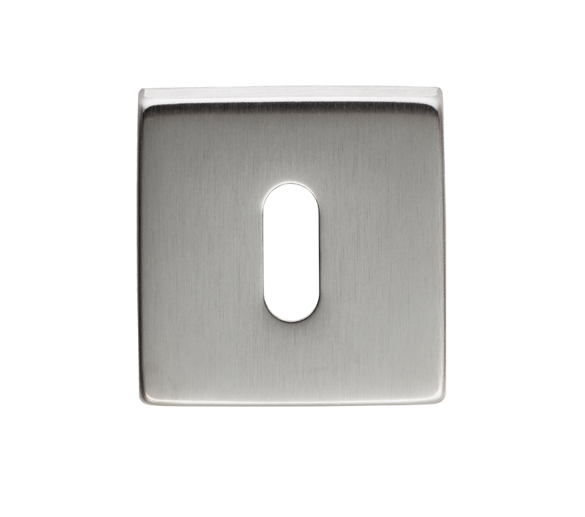 Manital Standard Profile Escutcheon On Square Rose, Satin Chrome (Sold In Singles)