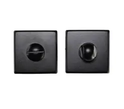 Manital Bathroom Turn & Release On Square Rose, Black Finish (Sold In Singles)