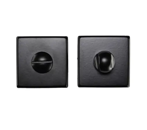Manital Bathroom Turn & Release On Square Rose, Black Finish (Sold In Singles)