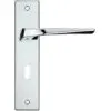 Zoo Hardware Rosso Maniglie Lyra Door Handles On Backplate, Polished Chrome (Sold In Pairs)