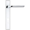 Zoo Hardware Rosso Maniglie Vela Euro Lock Multi Point Door Handles On Narrow 220Mm Backplate, Polished Chrome (Sold In Pairs)