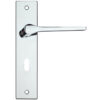 Zoo Hardware Rosso Maniglie Draco Door Handles On Backplate, Polished Chrome (Sold In Pairs)