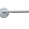 Zoo Hardware Rosso Maniglie Pavo Lever On Round Rose, Satin Chrome (Sold In Pairs)