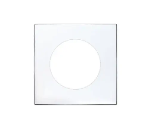 Zoo Hardware Rosso Maniglie Square Spare Rose Pack For Levers, Polished Chrome (Sold In Pairs)