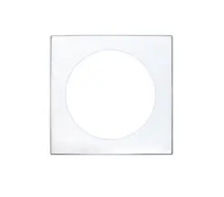 Zoo Hardware Rosso Maniglie Square Spare Rose Pack For Turn & Release, Polished Chrome