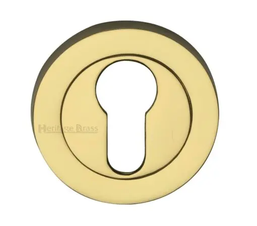 Heritage Brass Euro Profile Key Escutcheon, Polished Brass