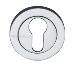 Heritage Brass Euro Profile Key Escutcheon, Polished Chrome