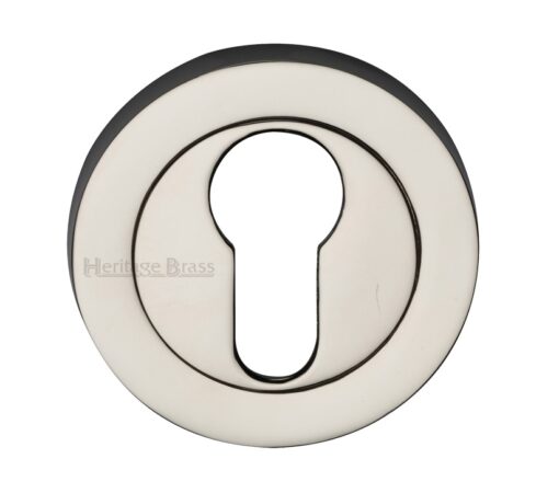 Heritage Brass Euro Profile Key Escutcheon, Polished Nickel