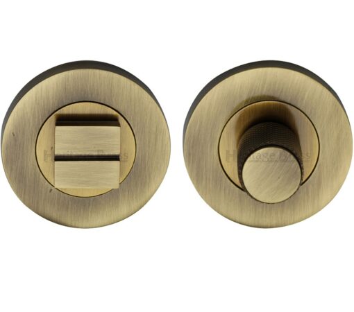 Heritage Brass Round Knurled Turn & Release (53Mm Diameter), Antique Brass