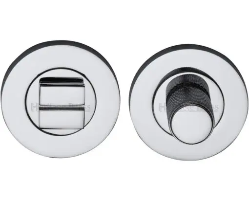 Heritage Brass Round Knurled Turn & Release (53Mm Diameter), Polished Chrome