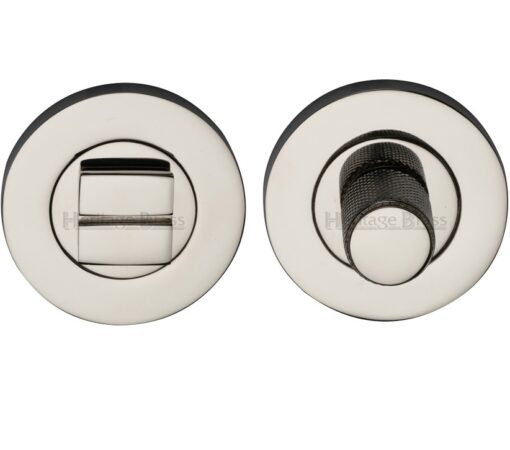 Heritage Brass Round Knurled Turn & Release (53Mm Diameter), Polished Nickel