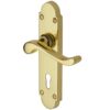 Heritage Brass Savoy Polished Brass Door Handles (Sold In Pairs)