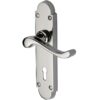 Heritage Brass Savoy Polished Nickel Door Handles (Sold In Pairs)