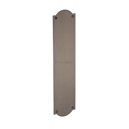 Heritage Brass Shaped Fingerplate (305Mm X 77Mm), Matt Bronze Finish