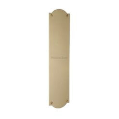 Heritage Brass Shaped Fingerplate (305Mm X 77Mm), Polished Brass Finish