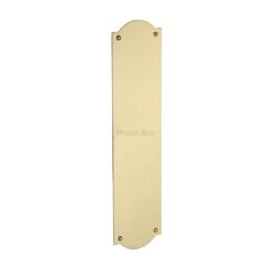 Heritage Brass Shaped Fingerplate (305Mm X 77Mm), Satin Brass Finish