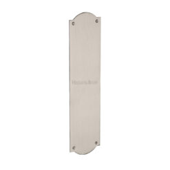 Heritage Brass Shaped Fingerplate (305Mm X 77Mm), Satin Nickel Finish