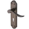 Heritage Brass Sandown Matt Bronze Door Handles (Sold In Pairs)