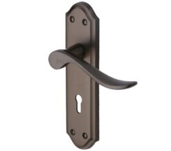 Heritage Brass Sandown Matt Bronze Door Handles (Sold In Pairs)