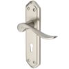 Heritage Brass Sandown Satin Nickel Door Handles (Sold In Pairs)