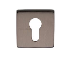 Heritage Brass Euro Profile Square Key Escutcheon, Matt Bronze