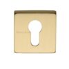 Heritage Brass Euro Profile Square Key Escutcheon, Satin Brass