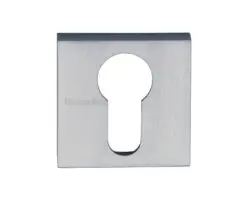 Heritage Brass Euro Profile Square Key Escutcheon, Satin Chrome