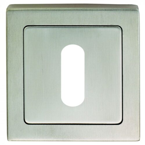 Eurospec SSP1405SSS/DUO Escutcheon - Lock Profile On Concealed Fix Square Rose Bright Stainless Steel/Satin Stainless Steel
