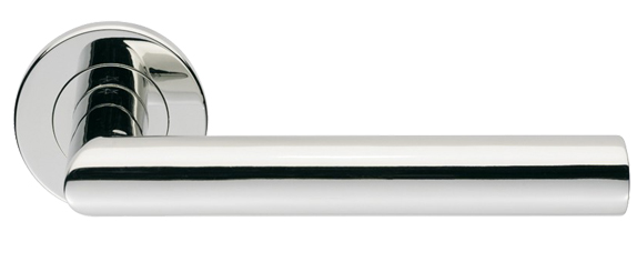 Eurospec Mitred Polished Stainless Steel Or Satin Stainless Steel Door Handles (Sold In Pairs)