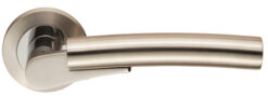 Eurospec Valiant Dual Finish Polished Stainless Steel & Satin Stainless Steel Door Handles (Sold In Pairs)