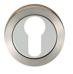 Eurospec Euro Profile Escutcheon, Dual Finish Polished Stainless Steel & Satin Stainless Steel