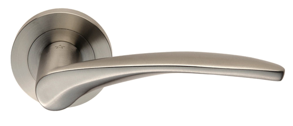 Eurospec Tirolo Satin Stainless Steel Solid Door Handles (Sold In Pairs)