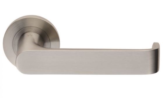 Eurospec SWL1133SSS Steelworx Zurigo Swl Lever Screw On Rose - Sss - Solid Satin Stainless Steel