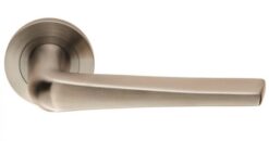 Eurospec SWL1160SSS Steelworx Plaza Swl Lever Screw On Rose - Sss Satin Stainless Steel