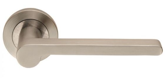 Eurospec SWL1161SSS Steelworx Lubecca Swl Lever Screw On Rose - Sss - Solid Satin Stainless Steel