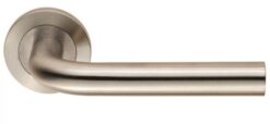 Eurospec SWL1191SSS Steelworx Spira Swl Straight Lever Screw On Rose - Sss Satin Stainless Steel