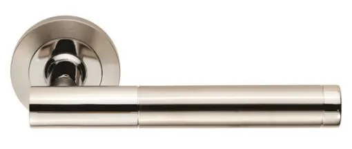 Eurospec Philadelphia Satin Stainless Steel Or Dual Finish Polished & Satin Stainless Steel Door Handles (Sold In Pairs)