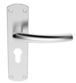 SZC021YCP Serozzetta Dos Lever On Backplate - Lock Euro Profile 47.5mm C/C Polished Chrome