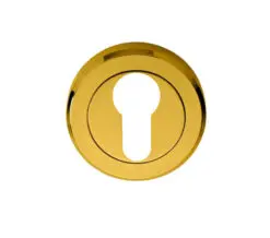 Serozzetta Euro Profile Escutcheon, Pvd Stainless Brass