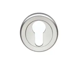 Serozzetta Euro Profile Escutcheon, Satin Chrome
