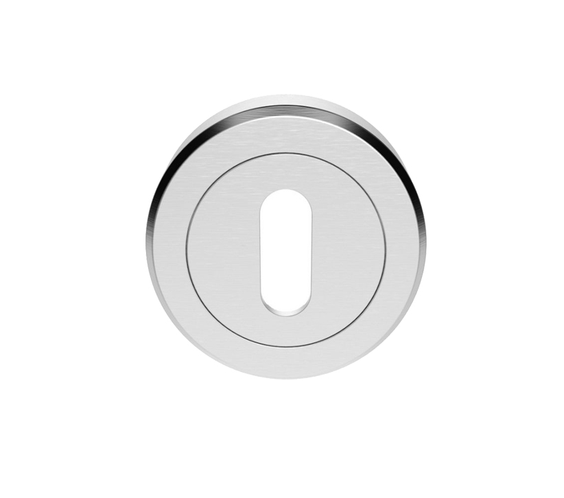 Serozzetta Standard Profile Escutcheons, Satin Chrome