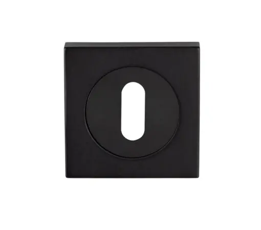 Serozzetta Square Standard Profile Escutcheons, Matt Black
