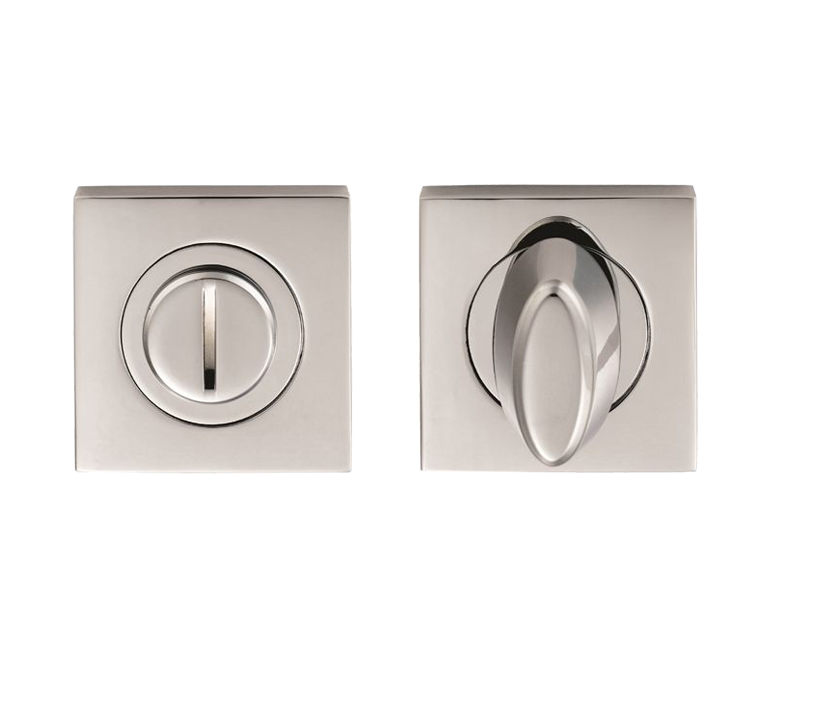 Serozzetta Square Bathroom Turn & Release, Polished Chrome