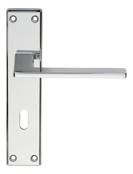 SZM034CP Serozzetta Zone Lever On Backplate - Lock 57mm C/C Polished Chrome