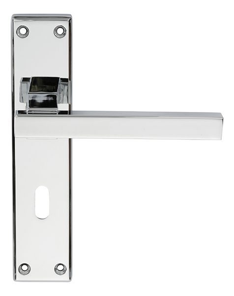 SZM241CP Serozzetta Stratus Lever On Backplate - Lock 57mm C/C Polished Chrome