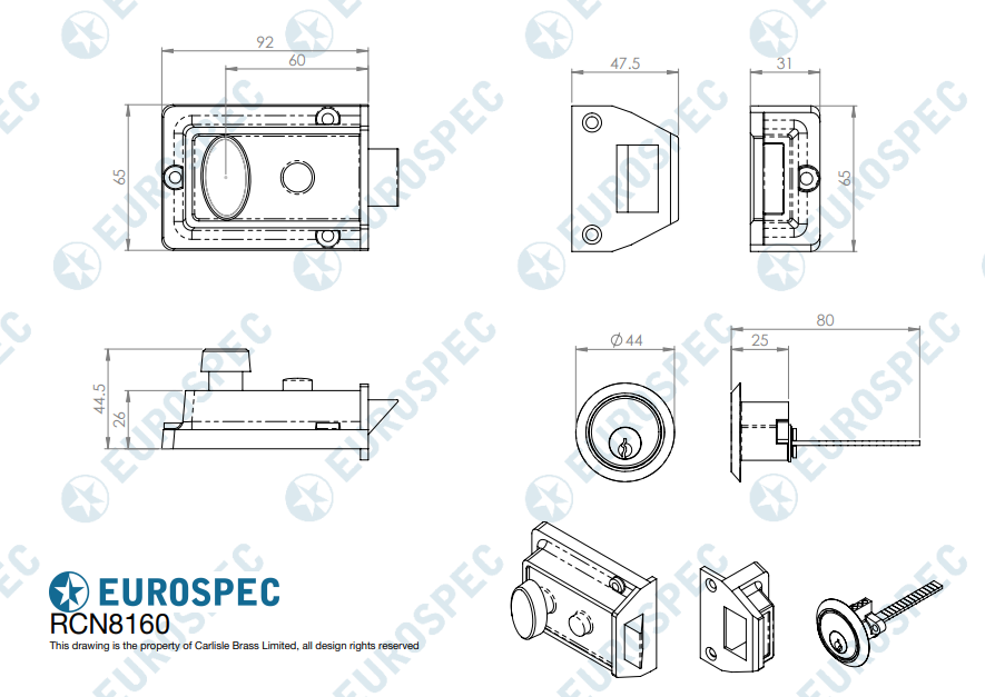 Traditional Rim Cylinder Nightlatch - Image 2