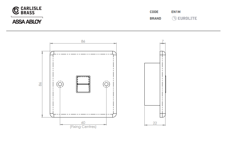 1 Gang Master Telephone Socket - Image 2